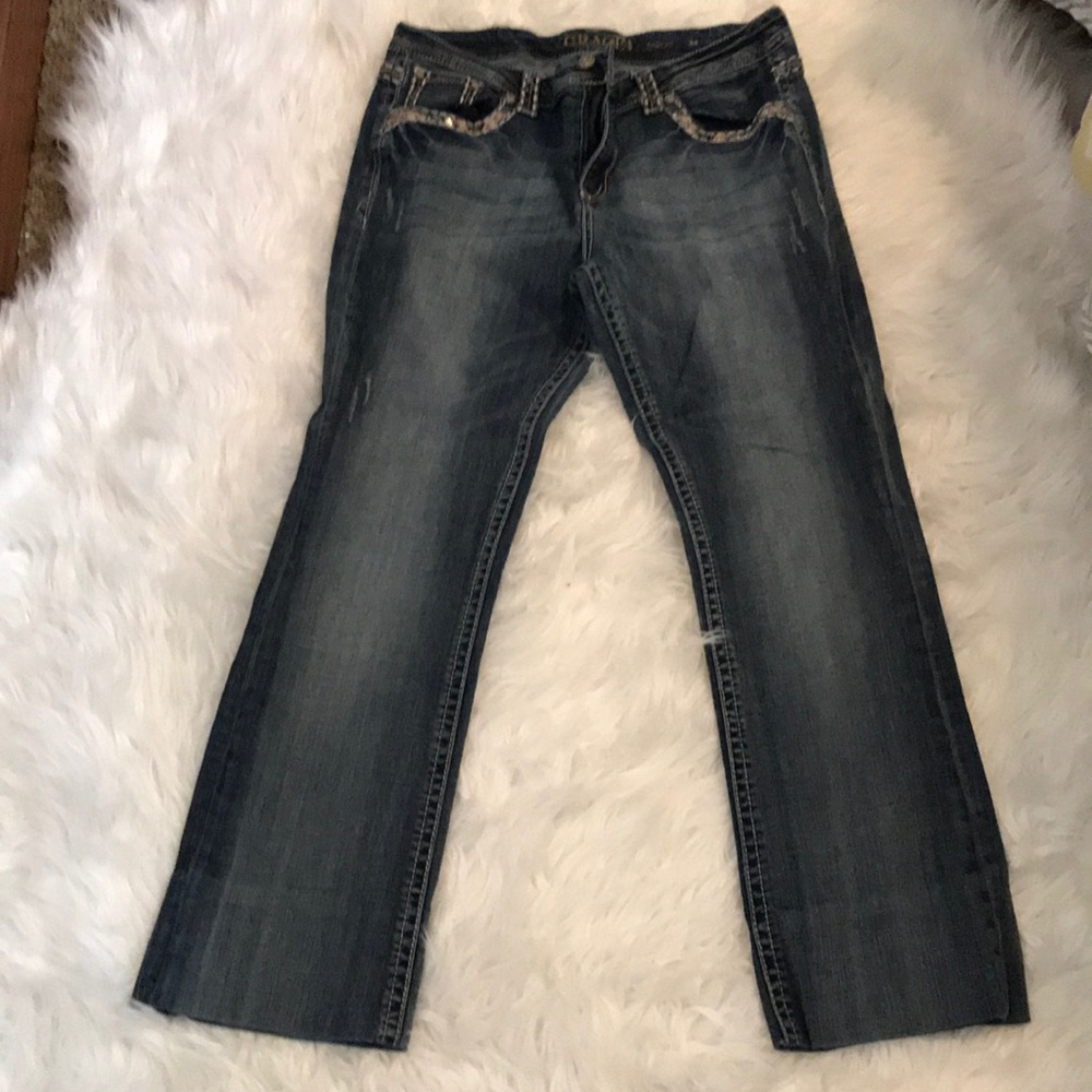Grace LA Easy Fit Boot Cut Jeans Size 34